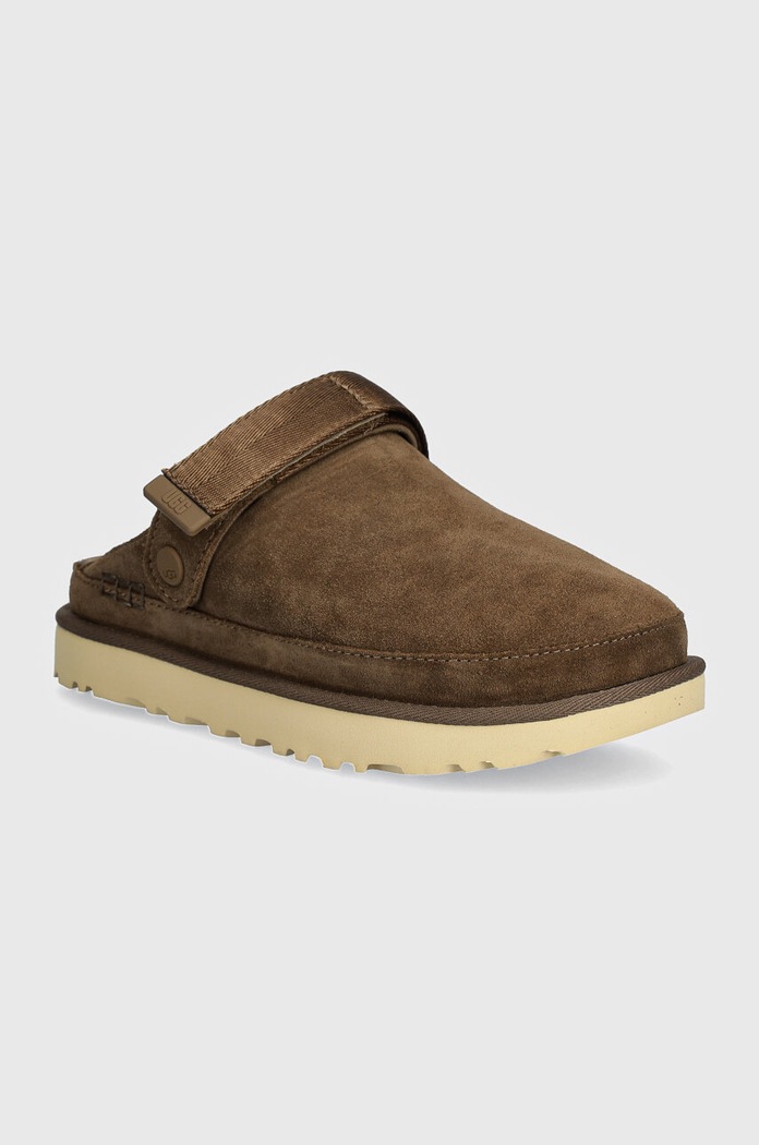 Semišové šľapky UGG Goldenstar Clog semišová koža hnedá 1138252.HCK