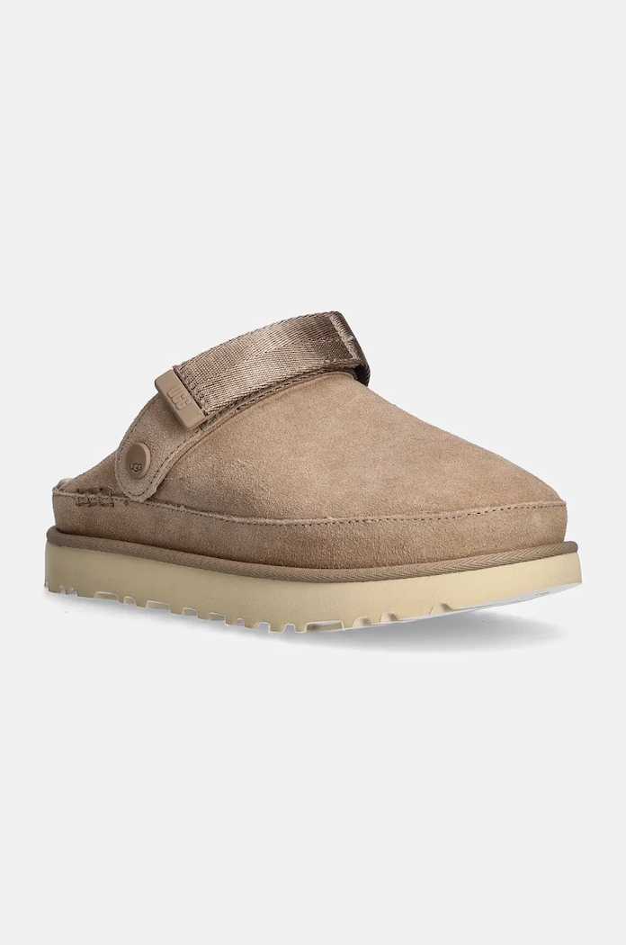 Detské semišové šľapky UGG Goldenstar Clog semišová koža béžová 1138252.SAN