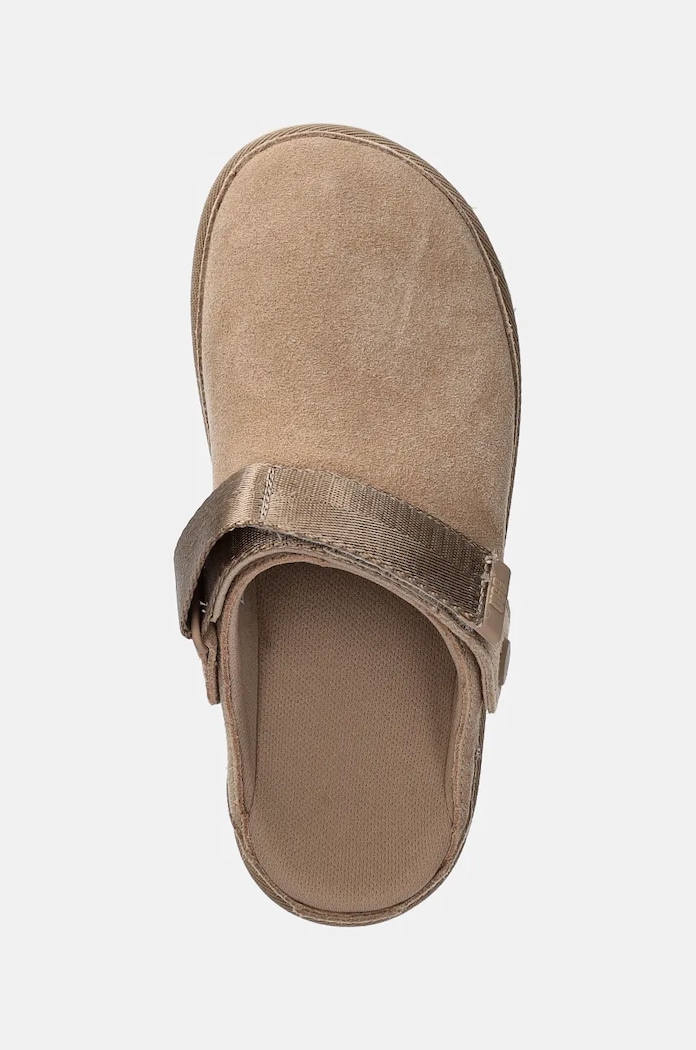 Detské semišové šľapky UGG Goldenstar Clog béžová 1138252.SAN