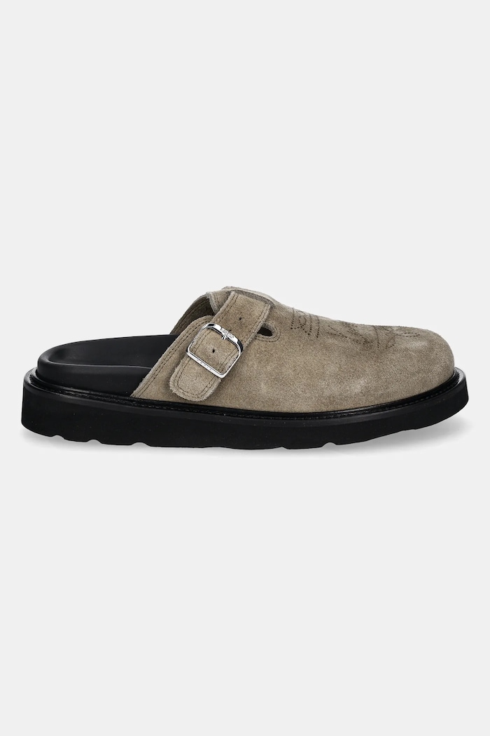 Велурени чехли Kenzo Matto Clogs FE52MU050L56.11 зелен AA00