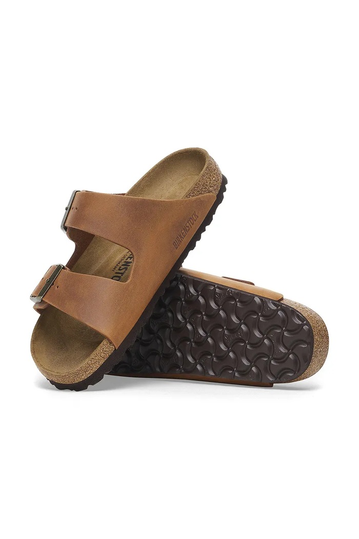 Kožené šľapky Birkenstock Arizona hnedá 1028401