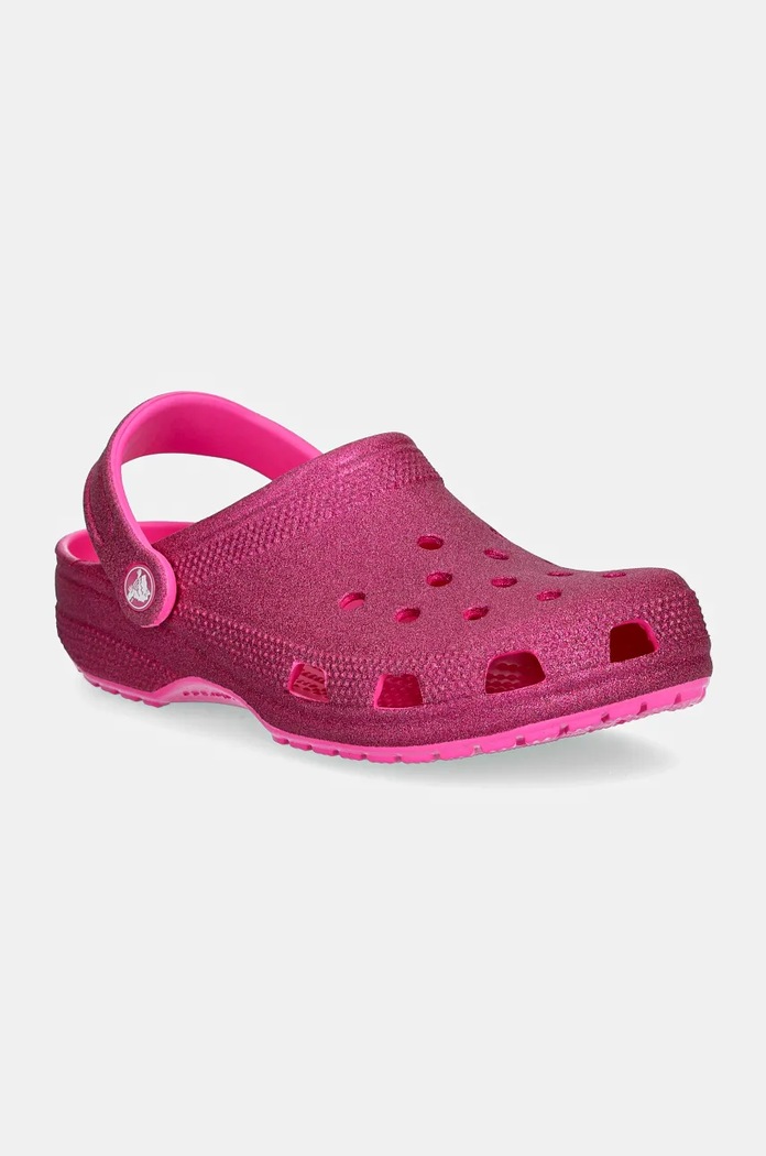 Šľapky Crocs Classic Glitter Clog plochý ružová 205942.6TW