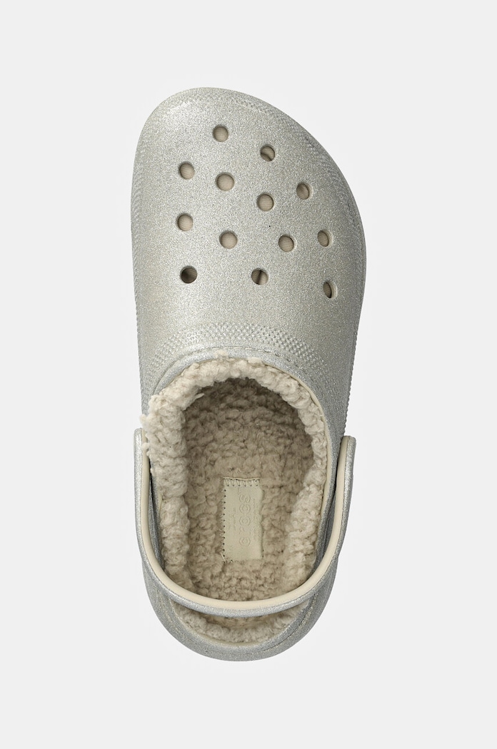 Papuci Classic Platform Glitter Lined Clog W Crocs 210413.040 argintiu