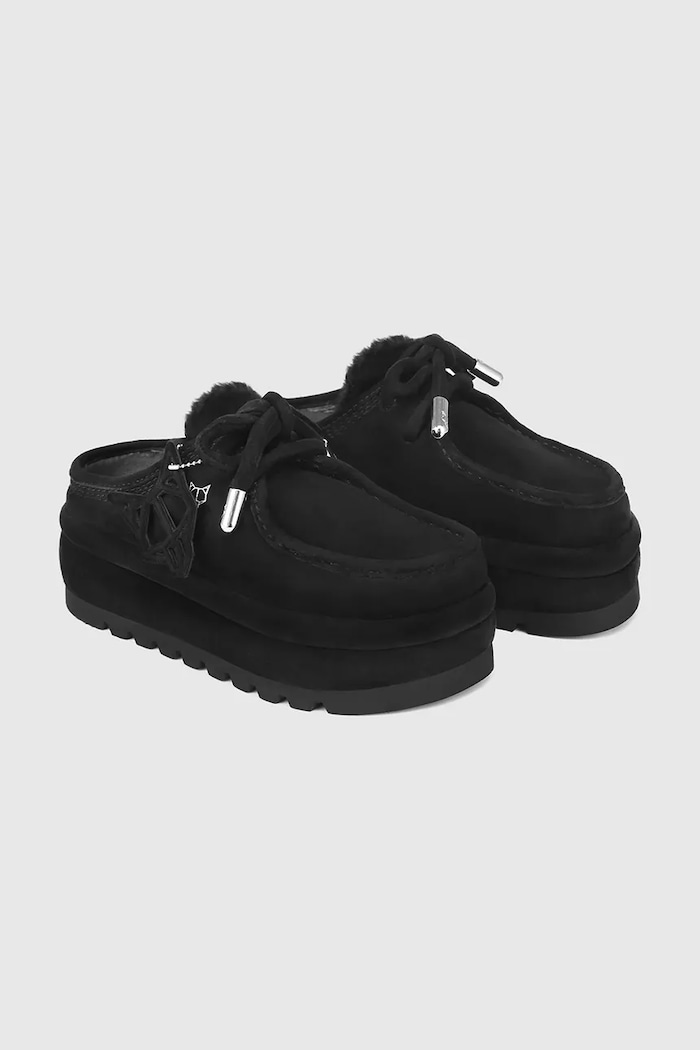Naked Wolfe papuci din piele intoarsa Blizzard Blizzard.Black negru AW25
