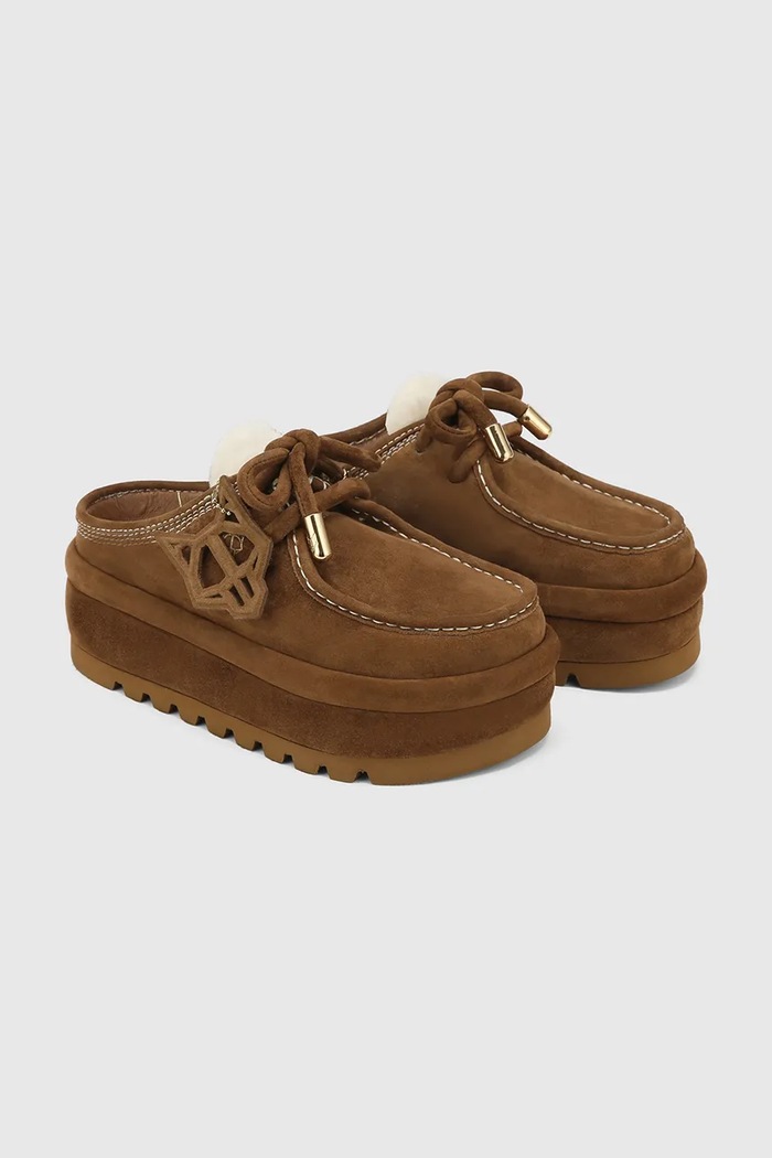 Naked Wolfe velúr papucs Blizzard Blizzard.Tan barna AW25