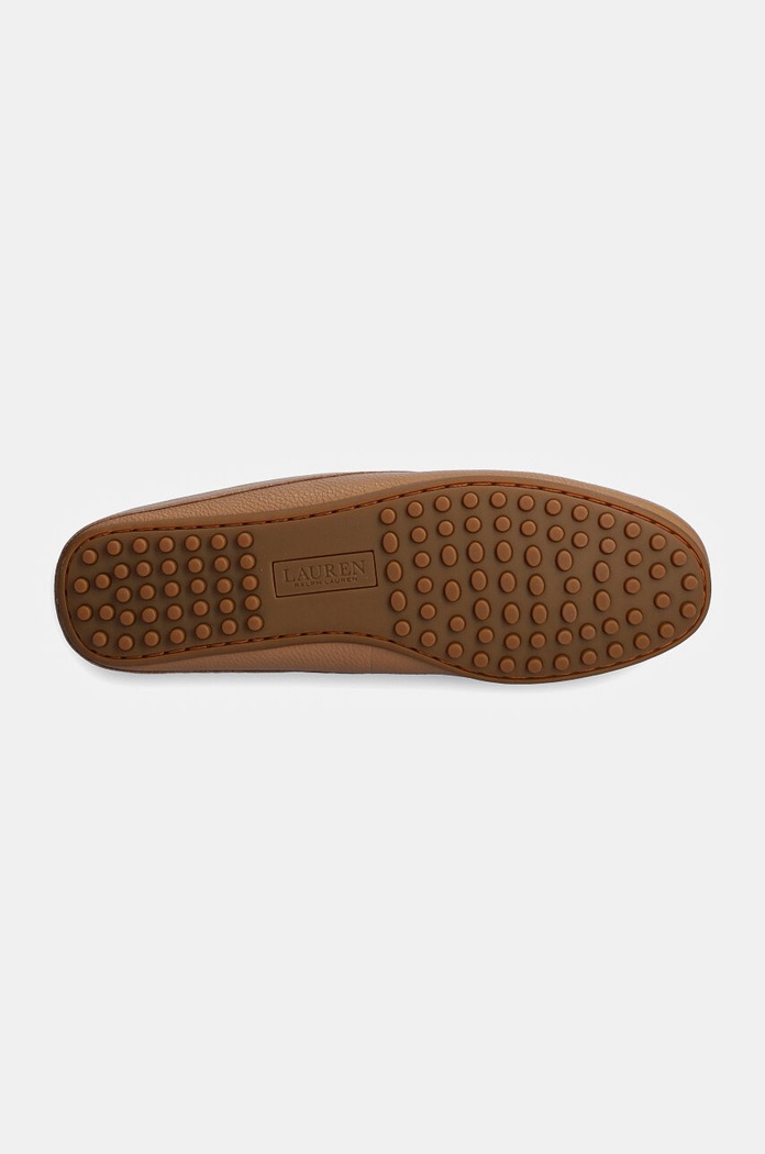 Usnjeni natikači Lauren Ralph Lauren Barnsbury Pebbled 802937814009 bež