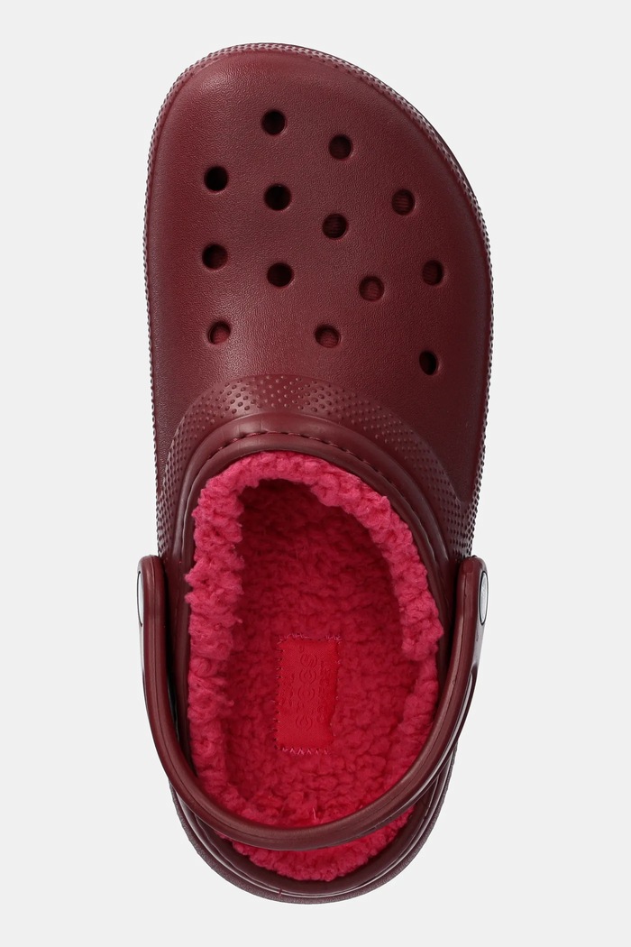 Papuci de casă Classic Lined Clog Crocs 203591.6XH rosu