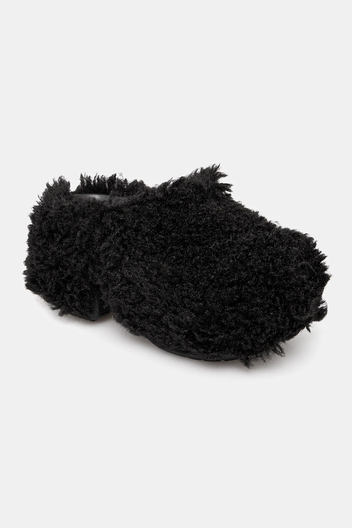 Šľapky Crocs Siren Shaggy Fur Clog textilný čierna 210910.001