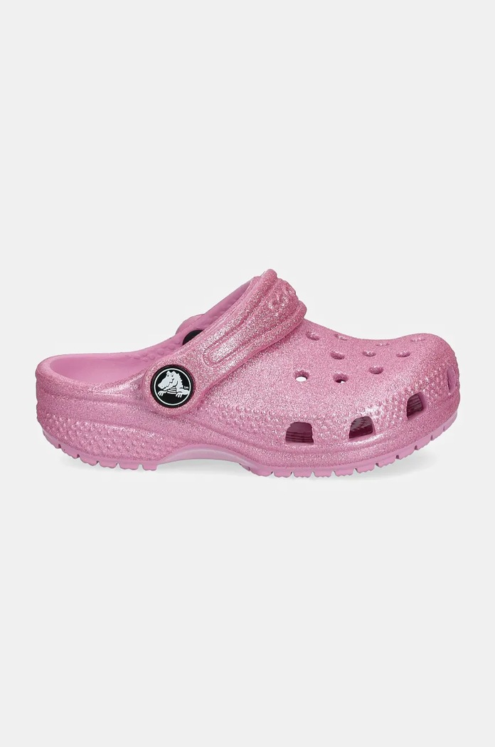 Crocs Slapi copii CLASSIC GLITTER CLOG 206992.CLASSIC.GLITTER roz SS25