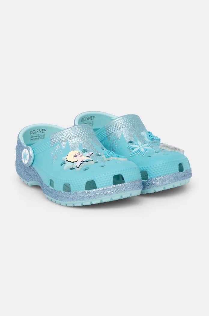 Detské šľapky Crocs CLASSIC FROZEN ELSA CLOG Rozprávkové postavičky tyrkysová 210237.CLASSIC.FROZEN