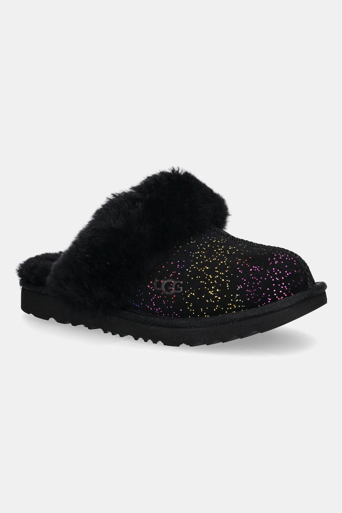 Детски велурени чехли UGG COZY II SHIMMER SKY черен 1157672K