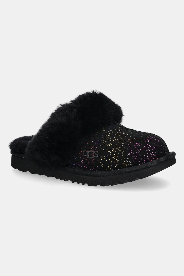 Детски велурени чехли UGG COZY II SHIMMER SKY черен 1157672K