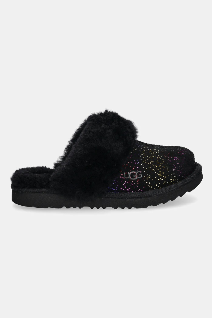 Детски велурени чехли UGG COZY II SHIMMER SKY 1157672K черен AW24