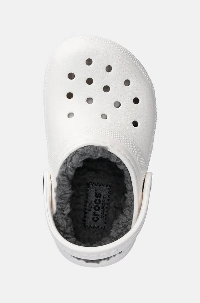 Детски чехли Crocs CLASSIC LINED CLOG бял 207009.CLASSIC.LINED.CL