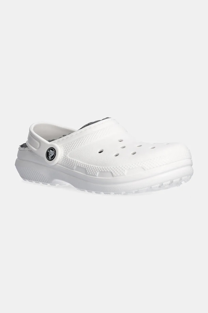 Παιδικές παντόφλες Crocs CLASSIC LINED CLOG λευκό 207010.CLASSIC.LINED.CL