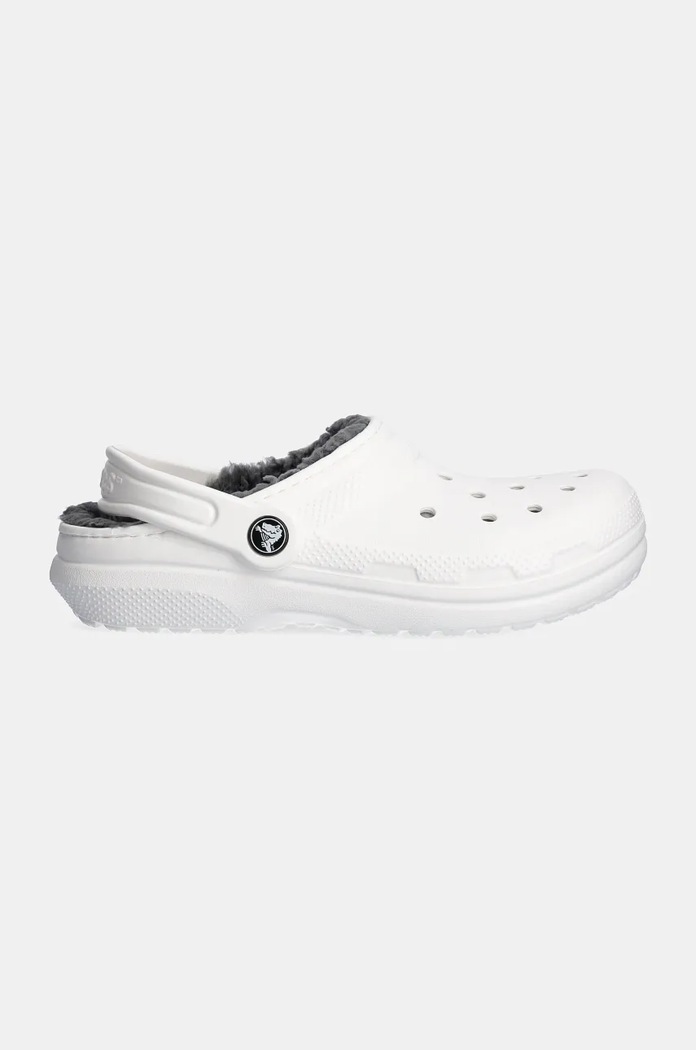 Παιδικές παντόφλες Crocs CLASSIC LINED CLOG 207010.CLASSIC.LINED.CL λευκό AW24