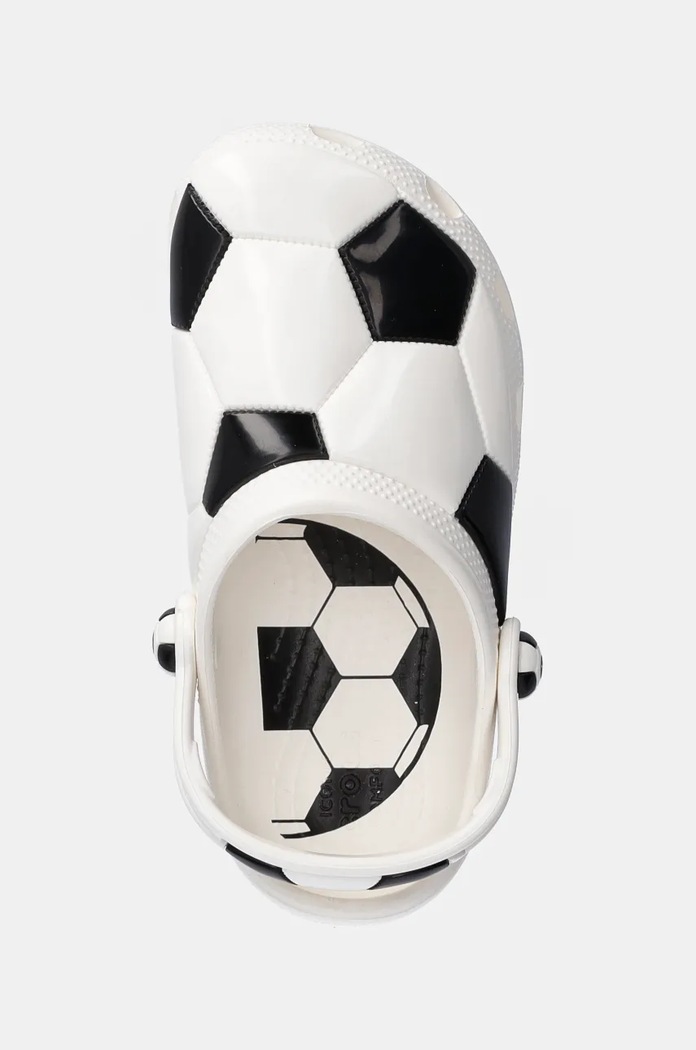 Crocs slapi copii CLASSIC SOCCER BALL CLOG alb 210157.CLASSIC.SOCCER