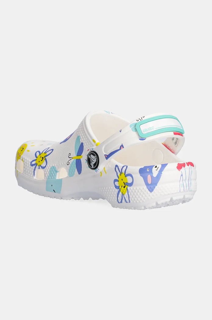 Chlapec Detské šľapky Crocs CLASSIC DOODLE PRINT CLOG 210356.CLASSIC.DOODLE biela