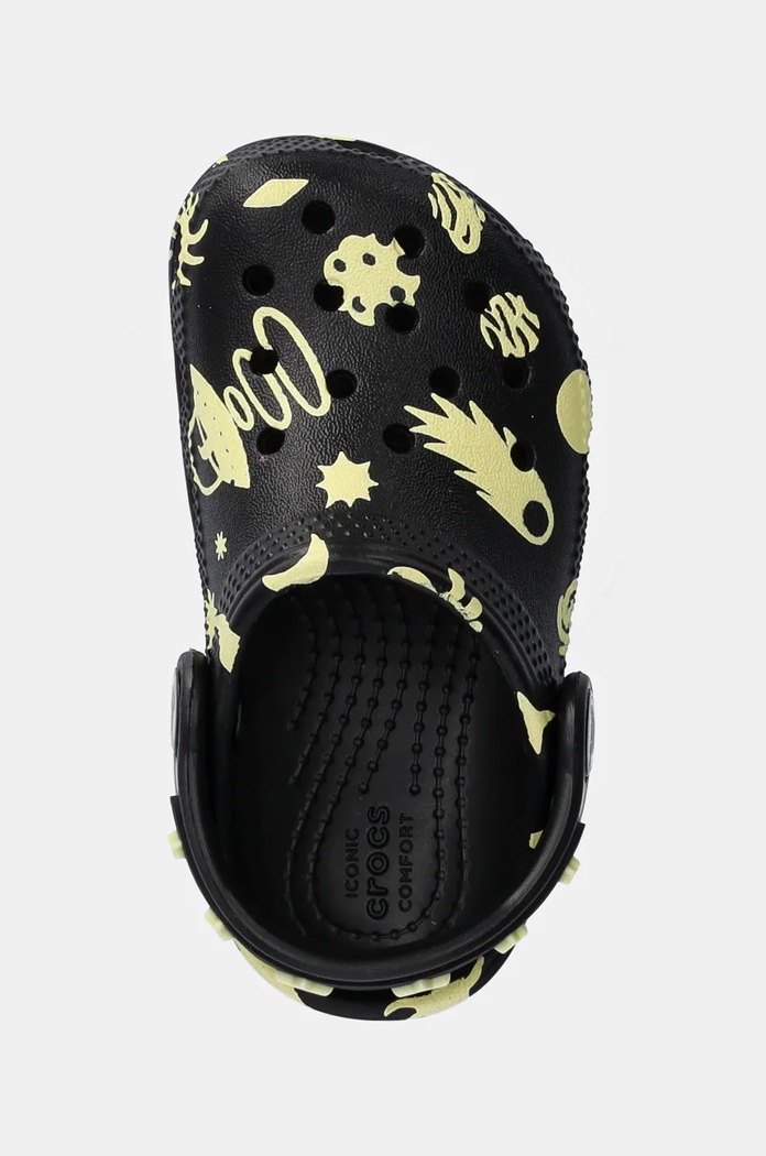 Dječje natikače Crocs CLASSIC GLOW SPACE CLOG crna 210358.CLASSIC.GLOW.SPA
