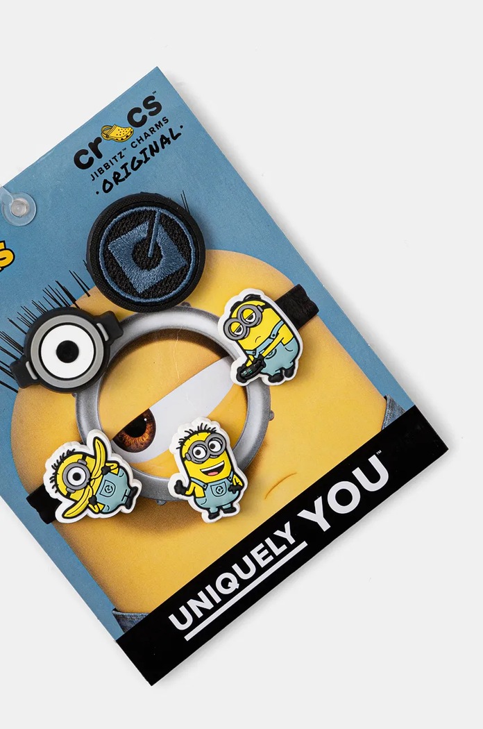 Κονκάρδες για παιδικά παπούτσια Crocs Minions 5-pack 10012725.Minions.5Pck κίτρινο AA00