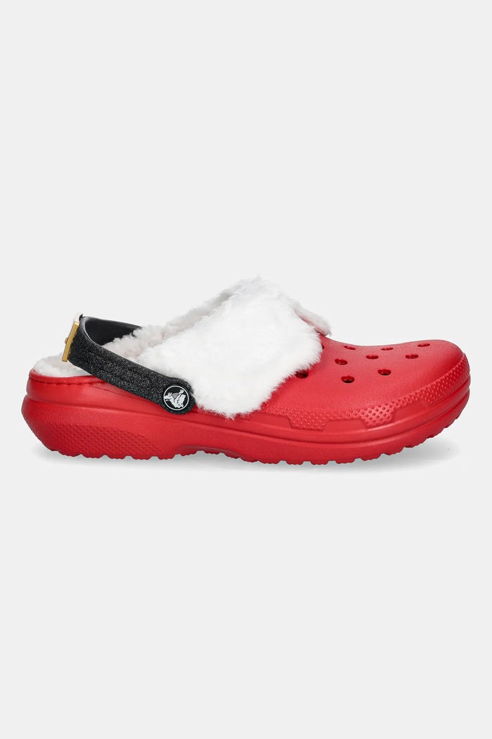Dětské pantofle Crocs CLASSIC LINED SANTA CLOG 210931.CLASSIC.LINED.SA červená AW24