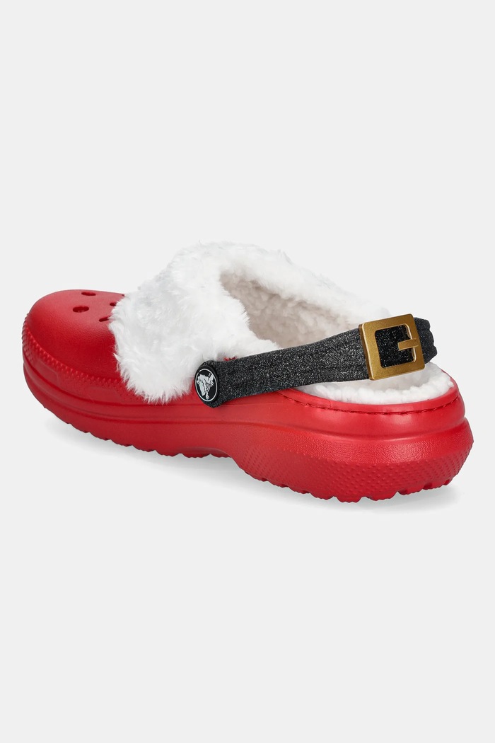 CHLAPEC Dětské pantofle Crocs CLASSIC LINED SANTA CLOG 210931.CLASSIC.LINED.SA červená