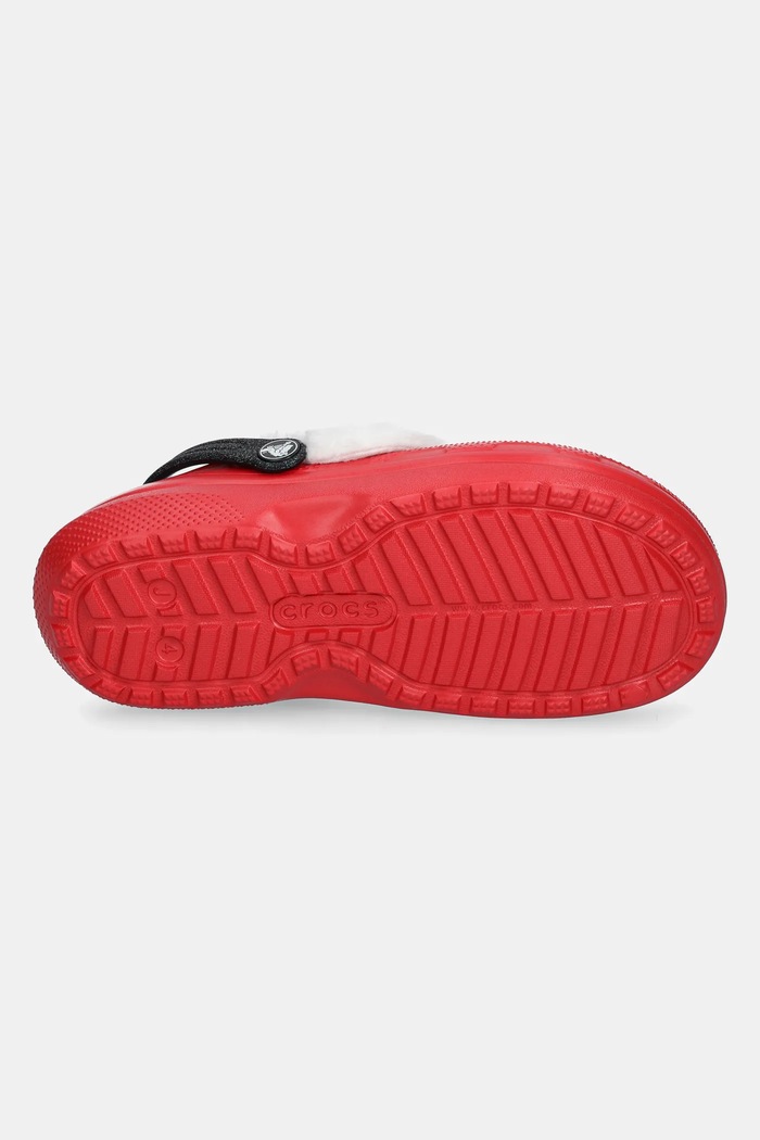 Dětské pantofle Crocs CLASSIC LINED SANTA CLOG 210931.CLASSIC.LINED.SA červená
