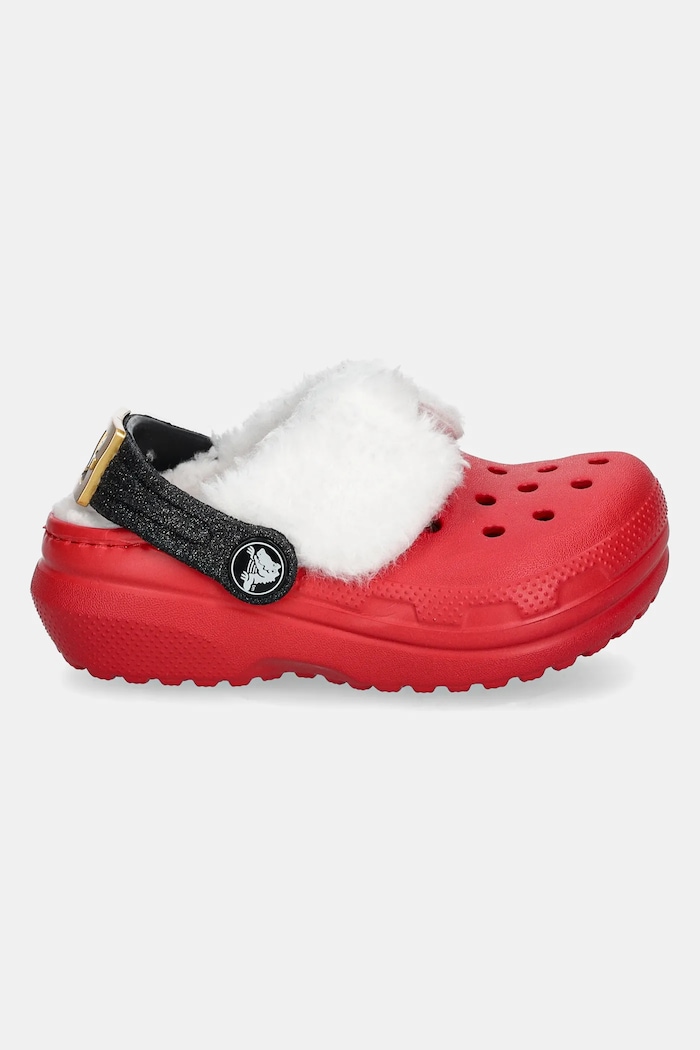Dětské pantofle Crocs CLASSIC LINED SANTA CLOG 210932.CLASSIC.LINED.SA červená AW24