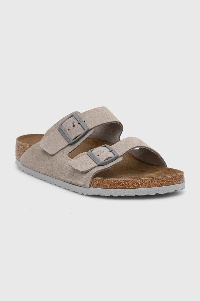 Birkenstock Semišové šľapky Birkenstock Arizona sivá 1027749.StoneCoin