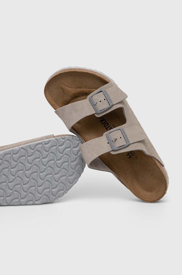 Semišové šľapky Birkenstock Arizona Birkenstock sivá 1027749.StoneCoin