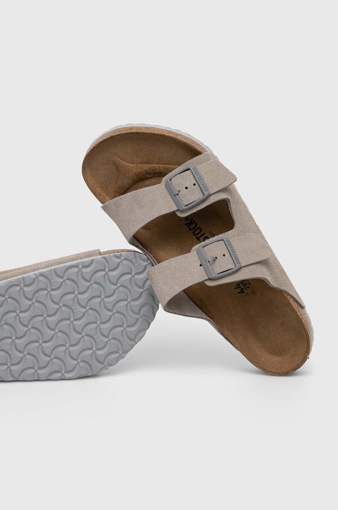 Semišové šľapky Birkenstock Arizona Birkenstock sivá 1027749.StoneCoin