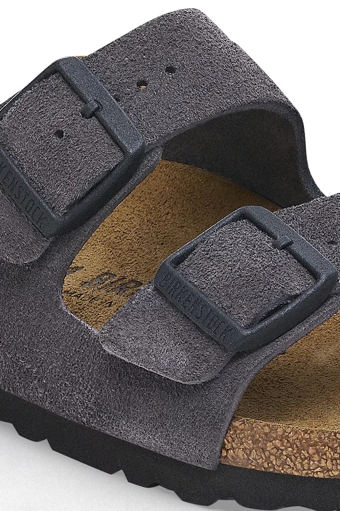 Boty Birkenstock Semišové pantofle Birkenstock Arizona 1028603 šedá