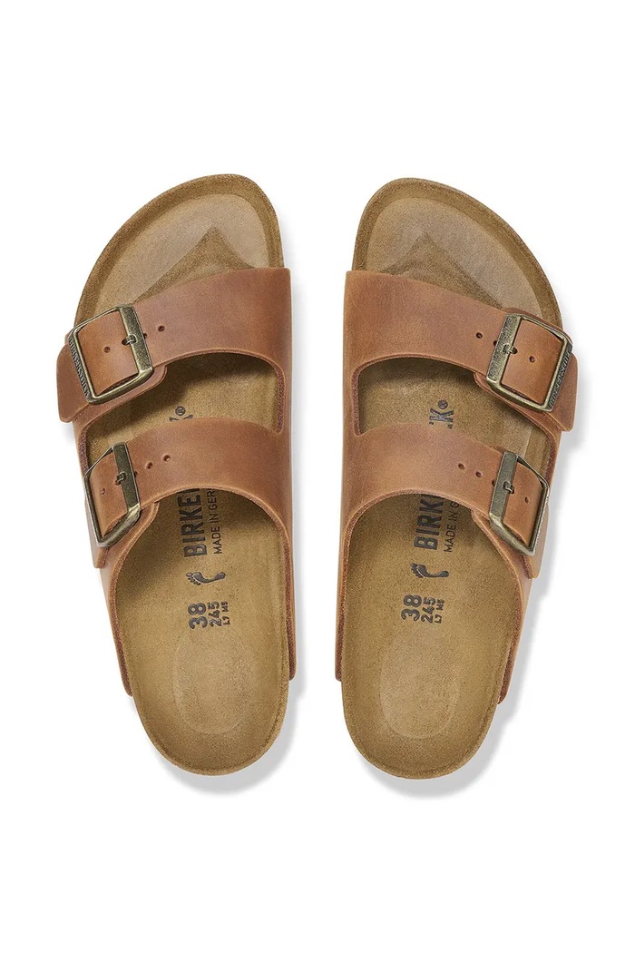 Kožené pantofle Birkenstock Arizona 1028272 hnědá
