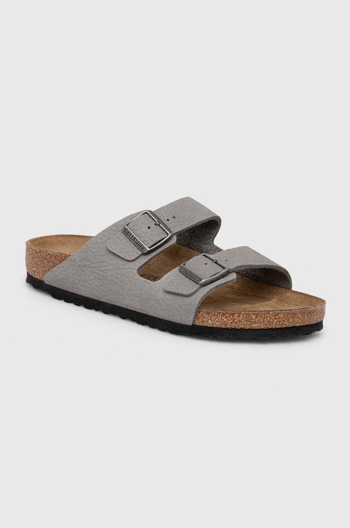 Birkenstock Nubukové šľapky Birkenstock Arizona sivá 1020752