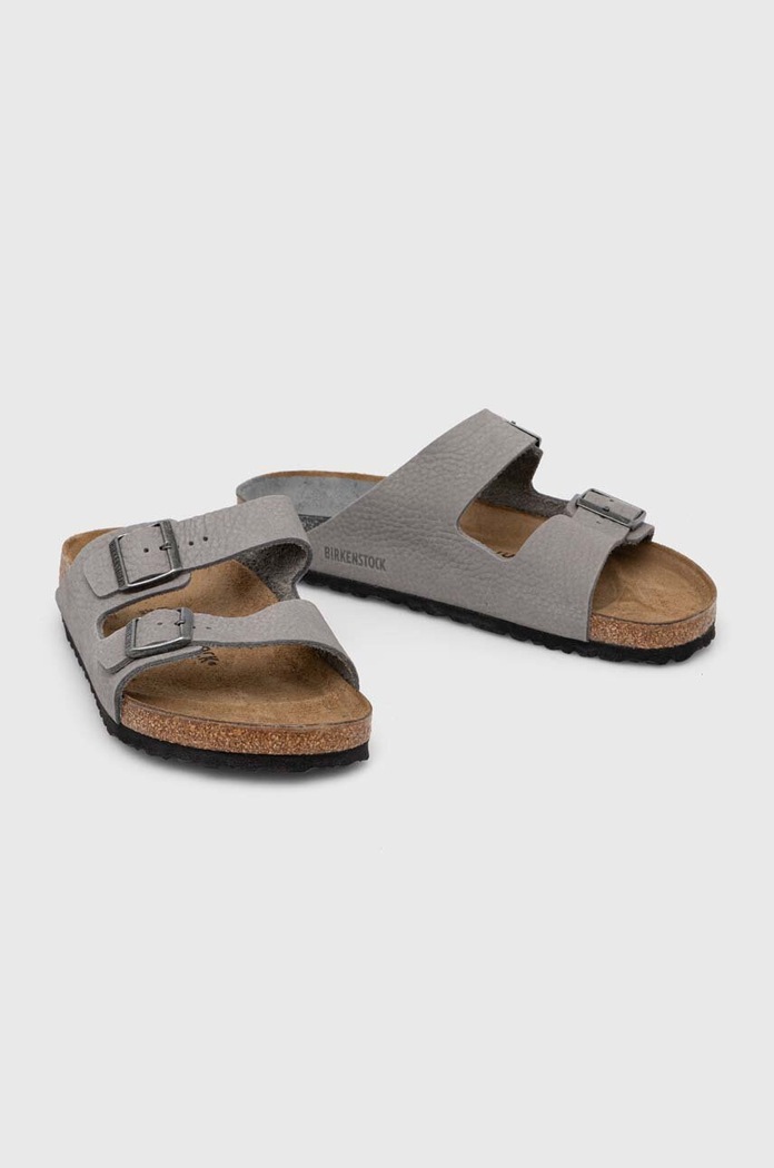 Obuv Birkenstock Nubukové šľapky Birkenstock Arizona 1020752 sivá