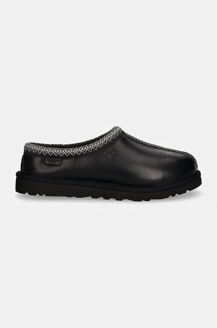 Kožené papuče UGG Tasman Lthr Regen 1163890.BLK černá AW24