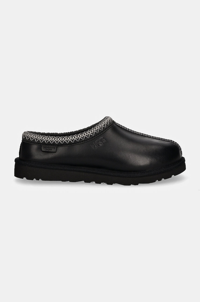 Kožené papuče UGG Tasman Lthr Regen 1163890.BLK černá AW24