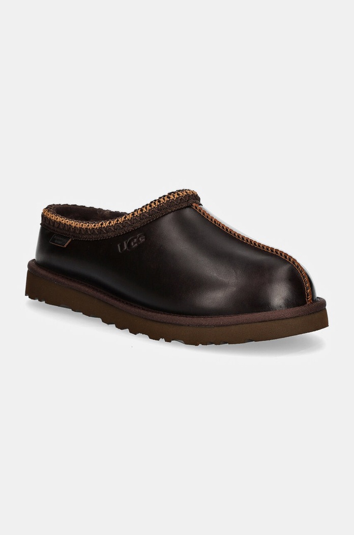 Kožené papuče UGG Tasman Lthr Regen domáce oblečenie hnedá 1163890.IWD