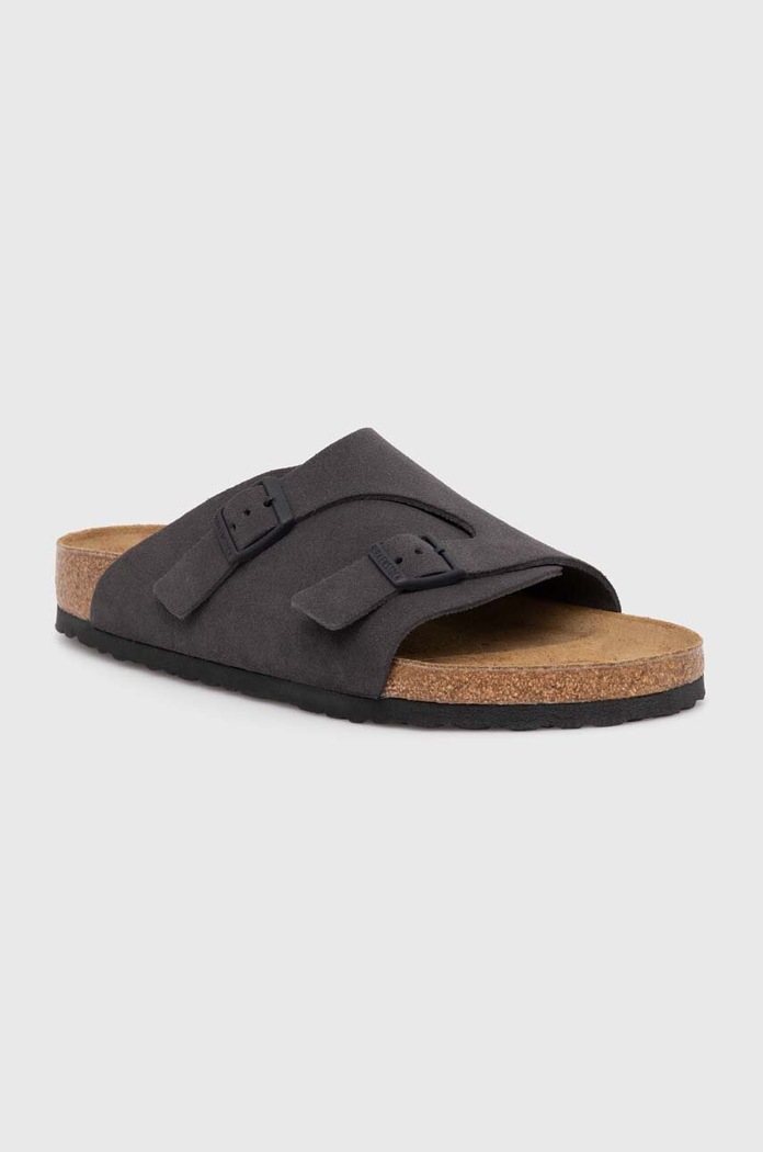 Birkenstock Semišové šľapky Birkenstock Zürich sivá 1028586