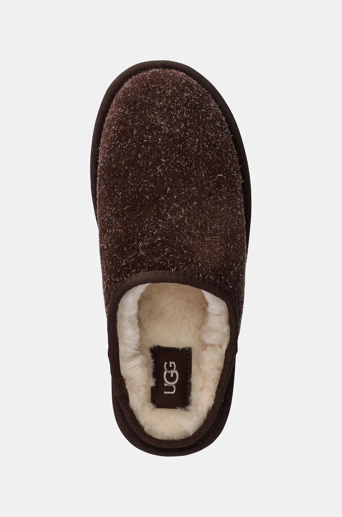 Велурени чехли UGG Classic Slip-On Shaggy Suede UGG 1153104.BCDR кафяв
