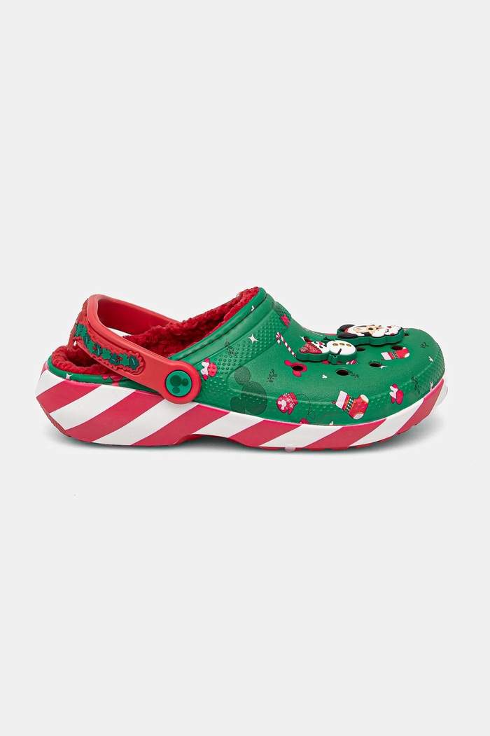 Pantofle Crocs Classic Mickey Xmas Lined Clog 210813.90H zelená AW24