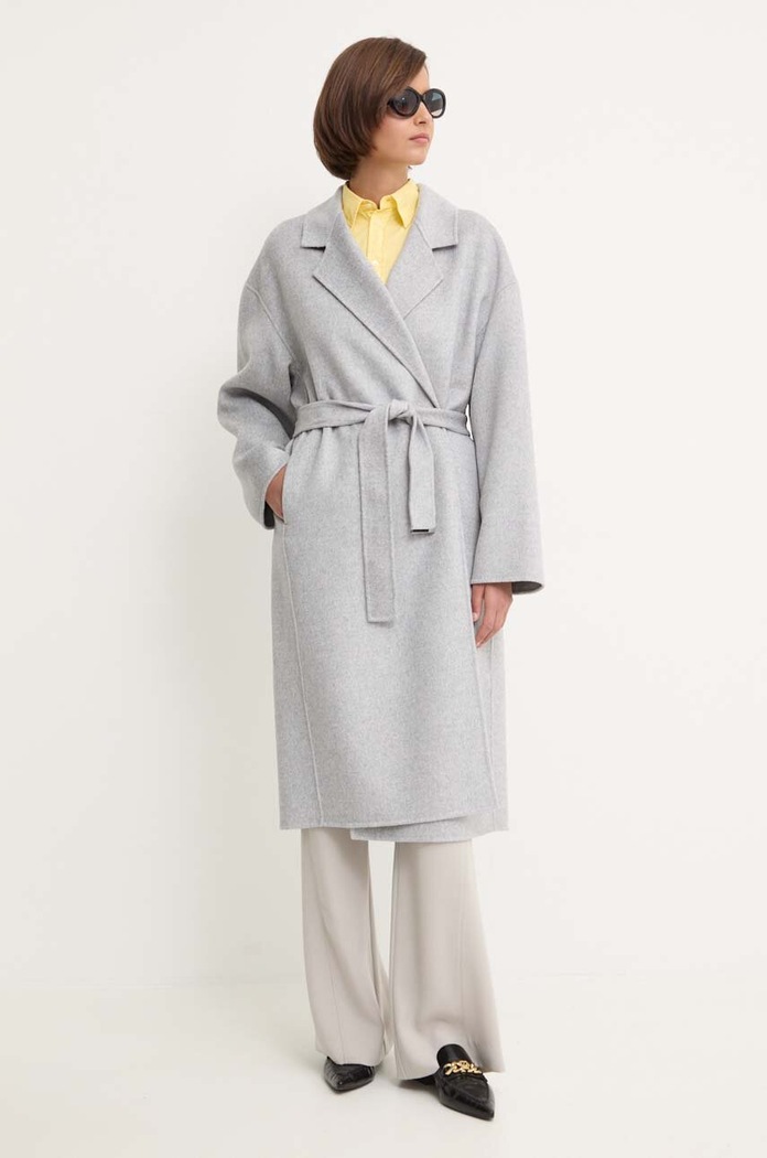 Vlněný kabát Calvin Klein K20K207089 šedá AW24