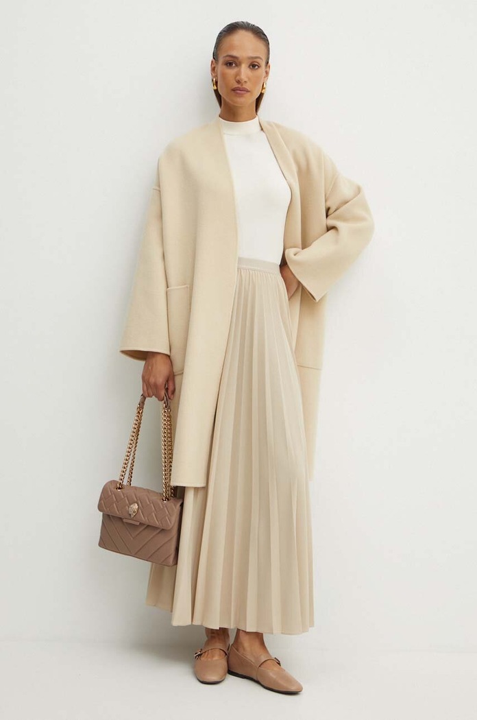 Weekend Max Mara płaszcz wełniany 2425016011600 beżowy AW24