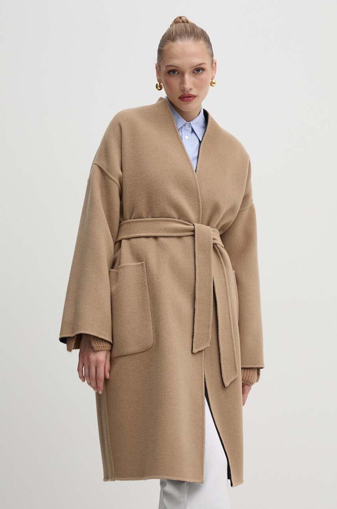 Weekend Max Mara Palton din lână pe două fețe 2425016031600 bleumarin AW24