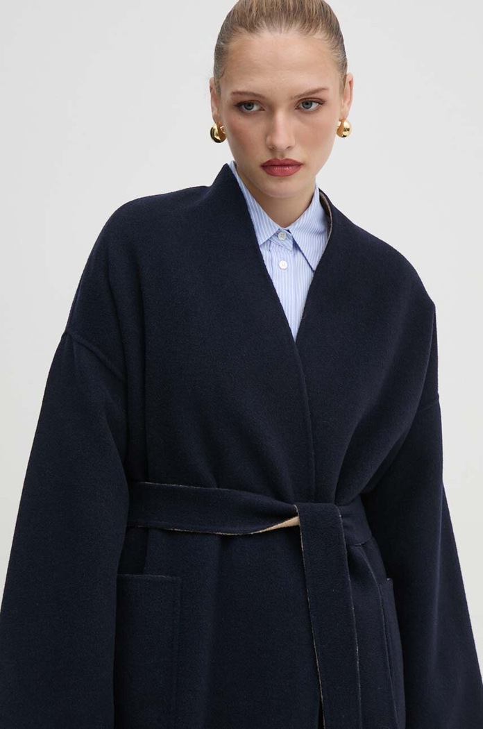 Weekend Max Mara Palton din lână pe două fețe 2425016031600