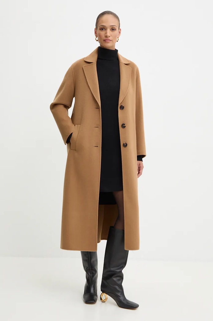 Ρούχα Μάλλινο παλτό Pinko 103819.Y27P καφέ