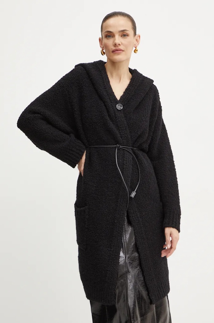 Ζακέτα από μίγμα μαλλιού Liu Jo WF4520.MA26O μαύρο AW24