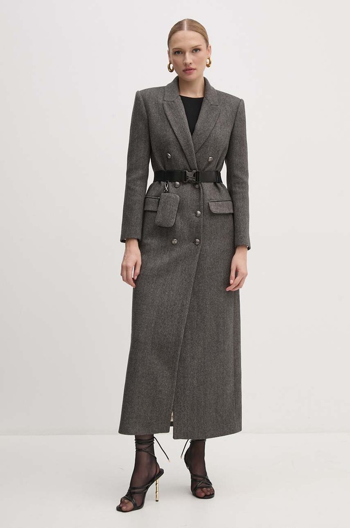 Kabát Elisabetta Franchi nezateplené sivá CP00246E2