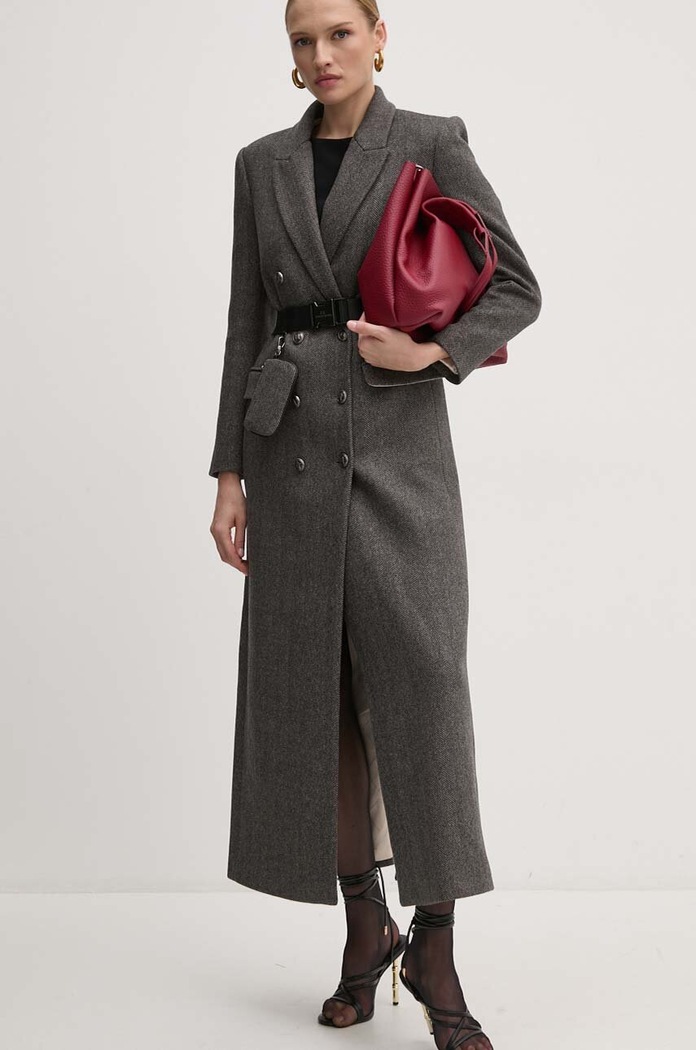Kabát Elisabetta Franchi sivá CP00246E2