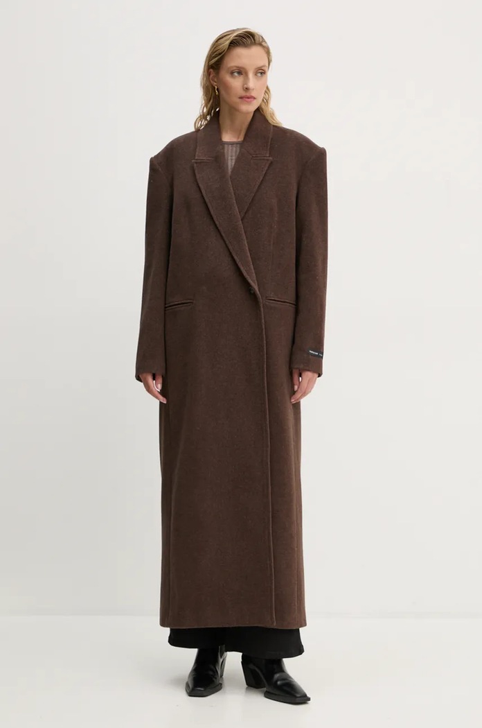 Herskind palton de lana Drew 5381816 maro AW24